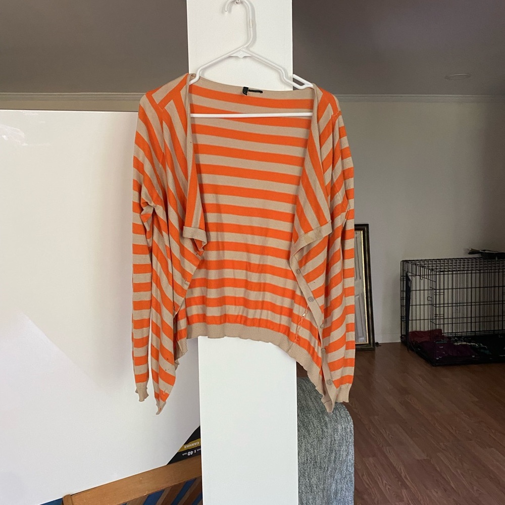 Benetton striped drapey cardigan